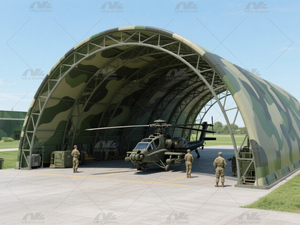 Short Construction Period Tensile Membrane Structure Military Hangar