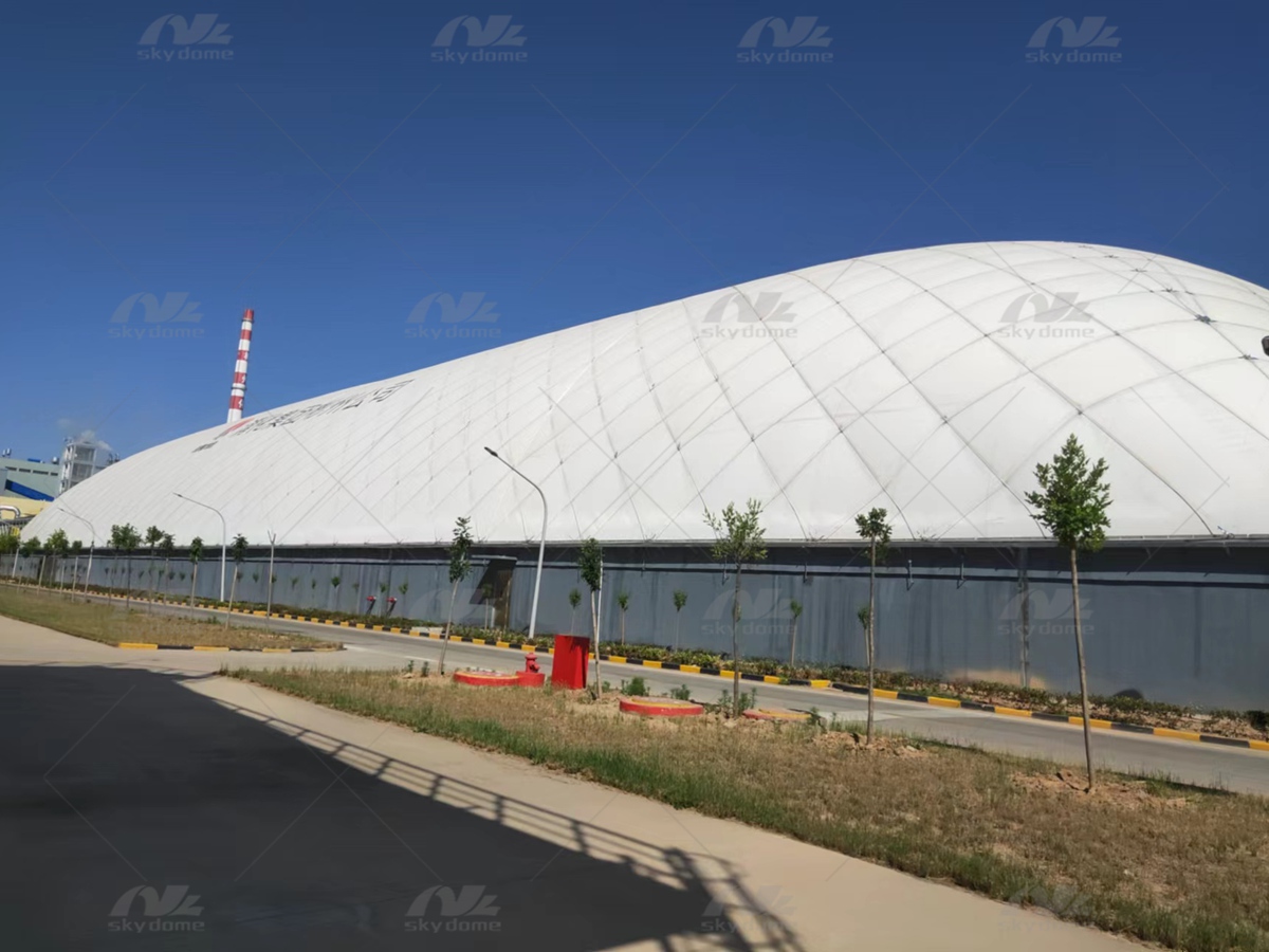 High Quality PVDF Membrane Inflatable Dome Warehouse for Coal Storage