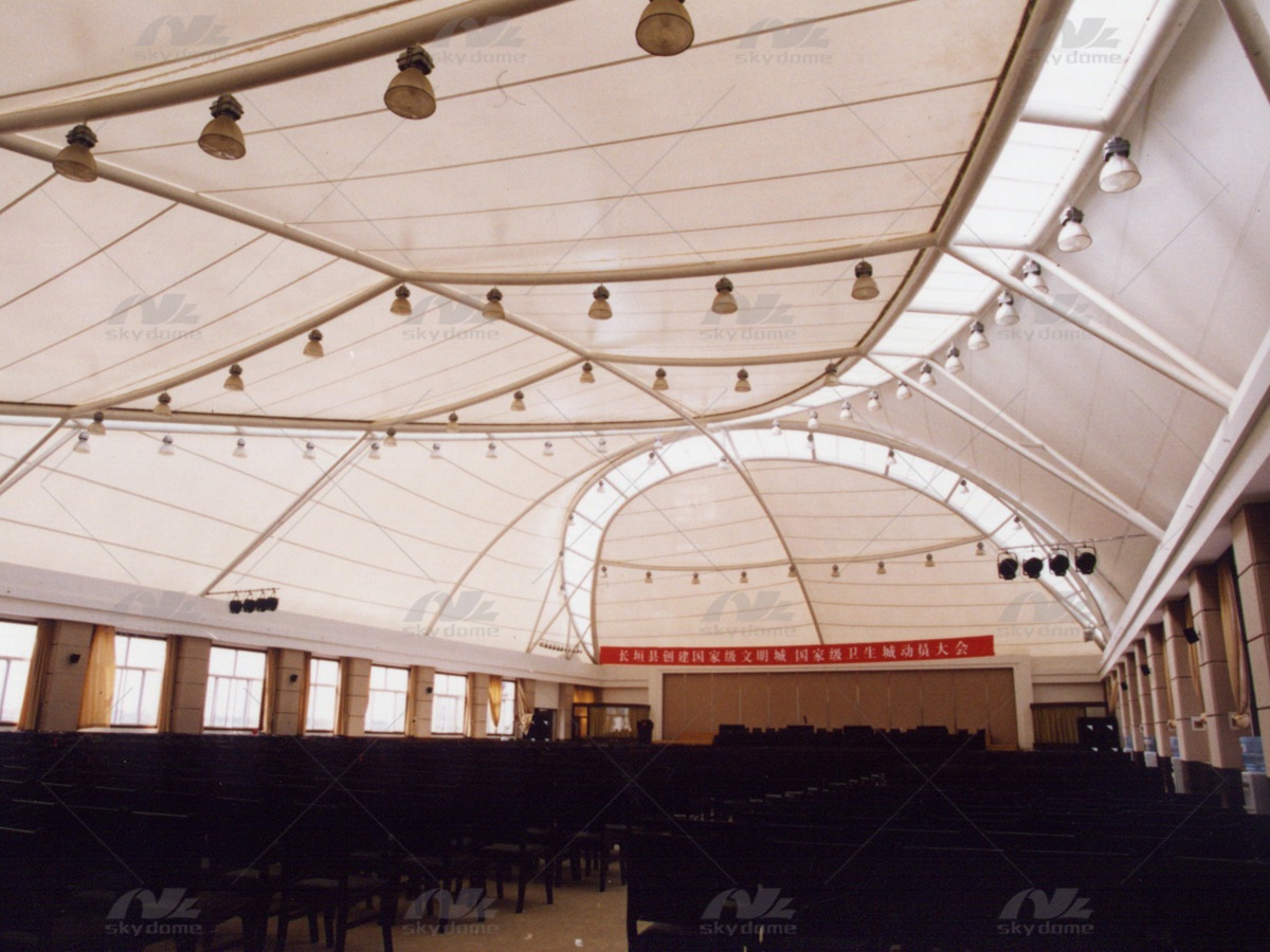 High Strength Tensile fabric Shading Steel Membrane Structure
