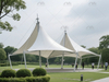 Durable PVDF PTFE Tensile Membrane Canopy with Steel Support 