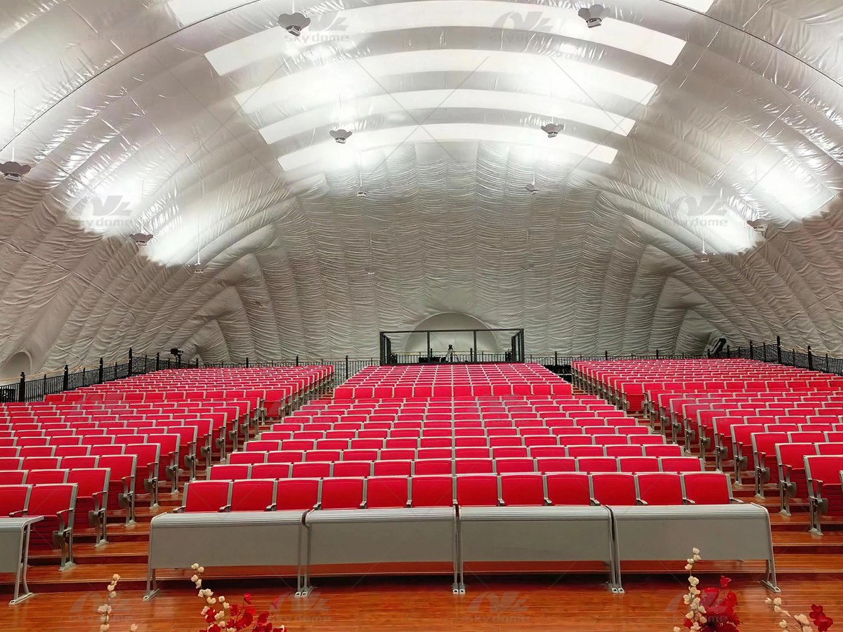 PVDF Inflatable Air Supported Structure for Multi-Purpose Hall