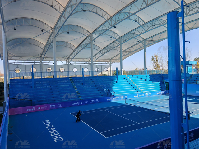 High Strength Tensile fabric Shading Steel Membrane Structure