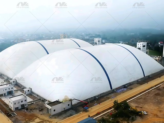 Ultra-Large Fully-Enclosed Air-Supported Structure for Storage System