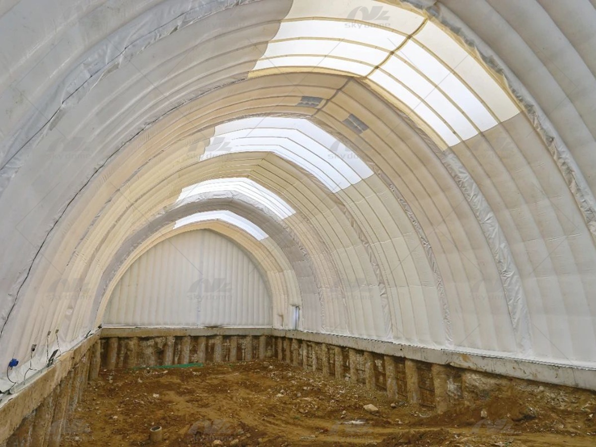 Air-Supported Membrane Foundation Pit Cover for Construction Sites