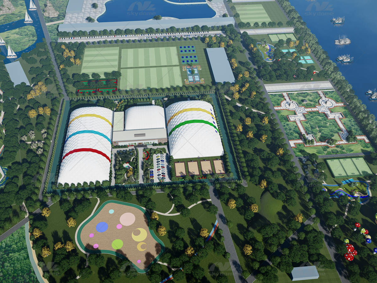 High Strength PVDF Air-Supported Structure for Multi-Sport Complex