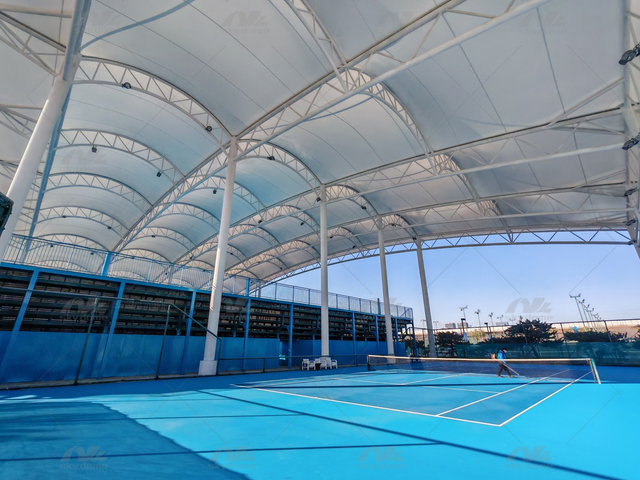 High Strength Tensile fabric Shading Steel Membrane Structure