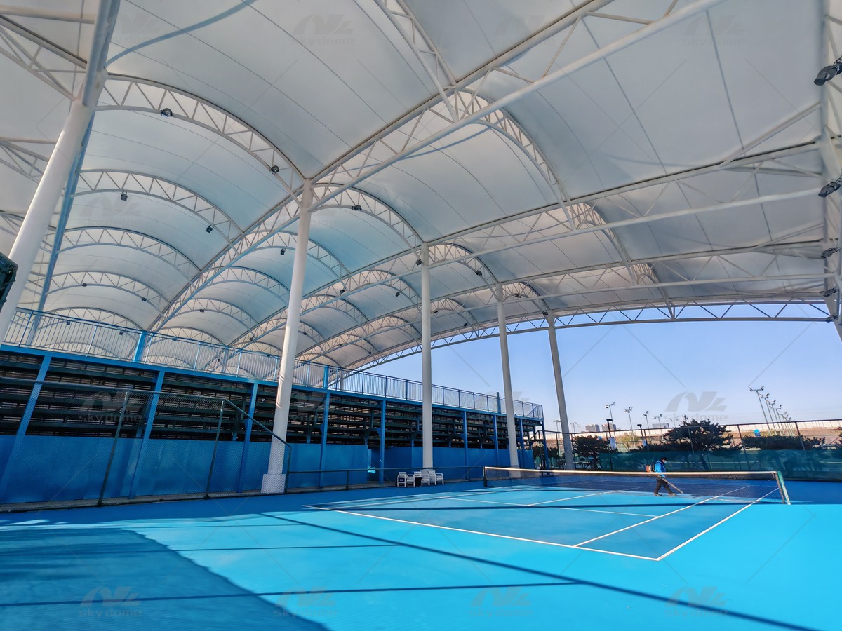 High Strength Tensile fabric Shading Steel Membrane Structure