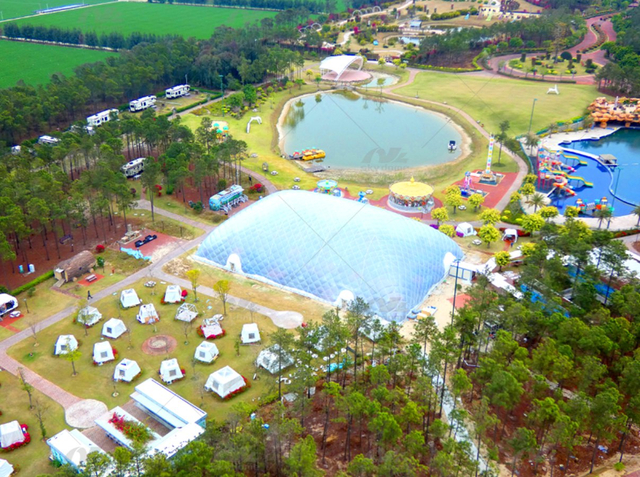 Recreational Air Dome with Transmission and UV Resistance