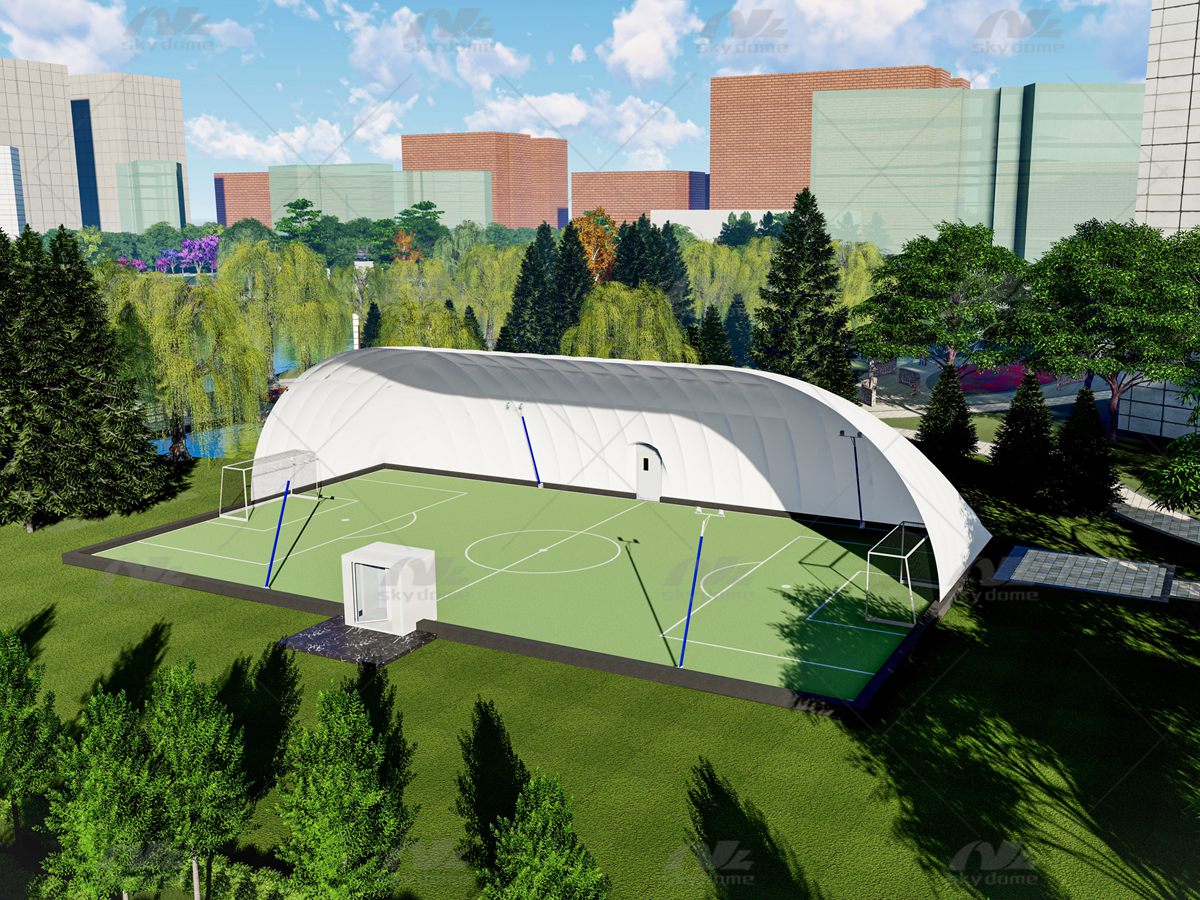 Tailored Inflatable Air Membrane Dome for Various Sports Activity