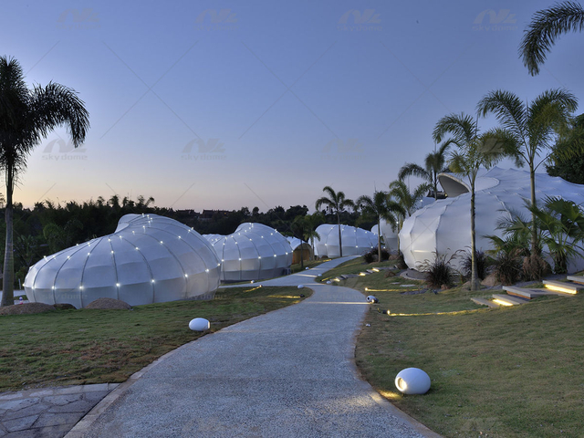 Customized Membrane Steel Structure for Design Villa Hotel