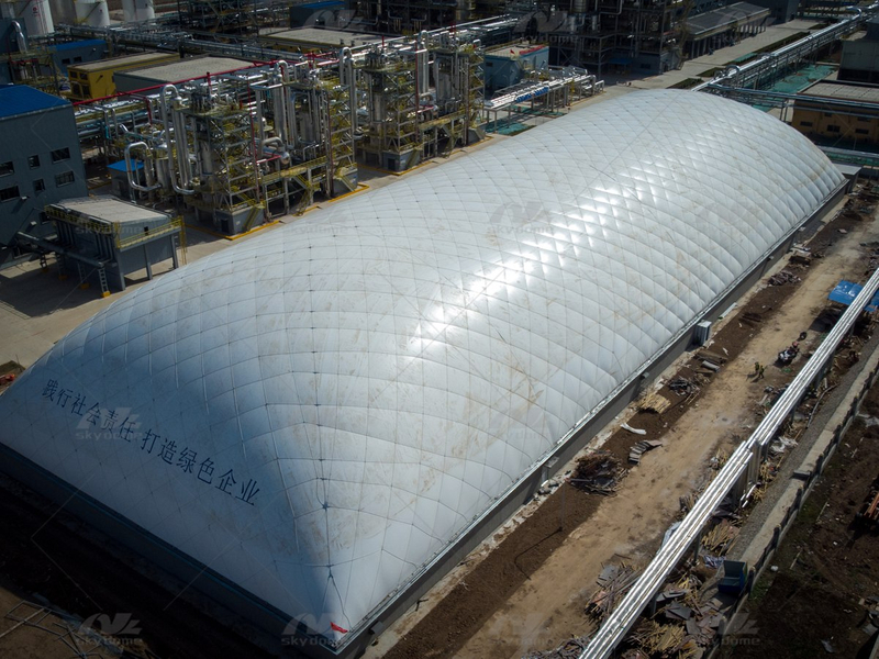 High Quality PVDF Membrane Inflatable Dome Warehouse for Coal Storage