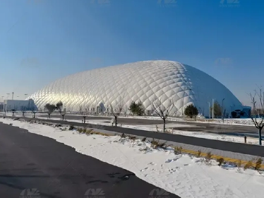 The Step-by-Step Construction Process of A Professional Football Air Dome Facility