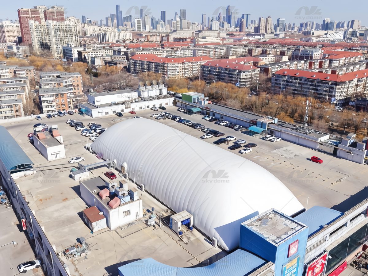 Transforming Unused Spaces Into All-Weather Venues -- Sports Air Dome at Rooftop