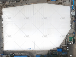Deploying Weather-Resistant Large-Span Air Dome for Isolated and Quiet Construction