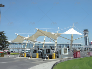 Commissioned Large Structural Steel Membrane Landscape Canopy