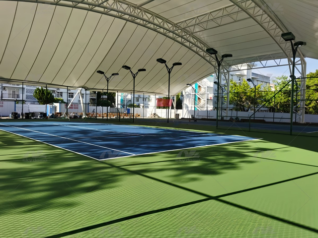 Toits à membrane en traction en acier pour sites sportifs Sunshade