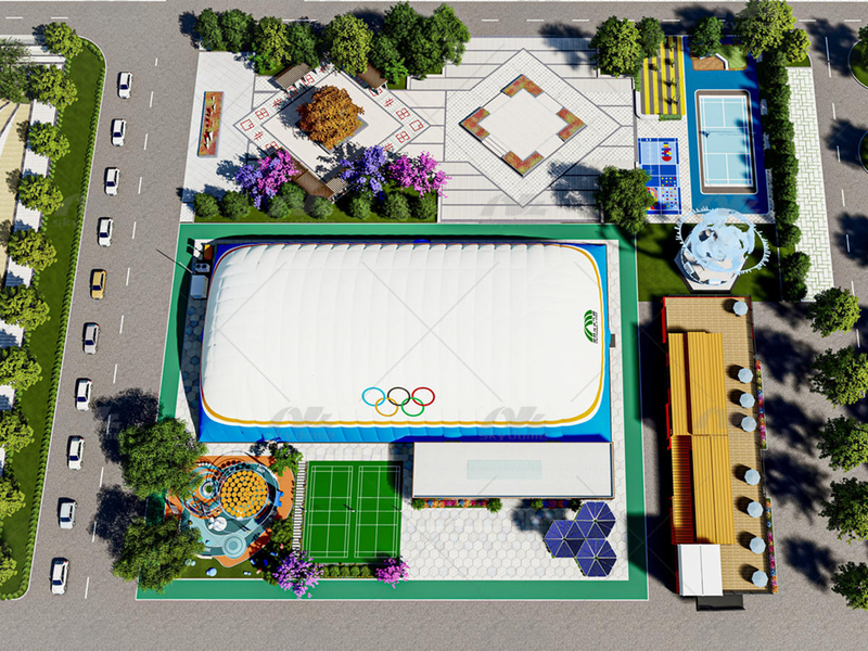 Tailored Inflatable Air Membrane Dome for Various Sports Activity