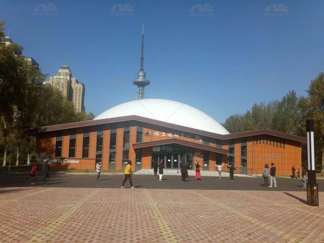 All-Weather Air Dome for Ice Skating and Hockey