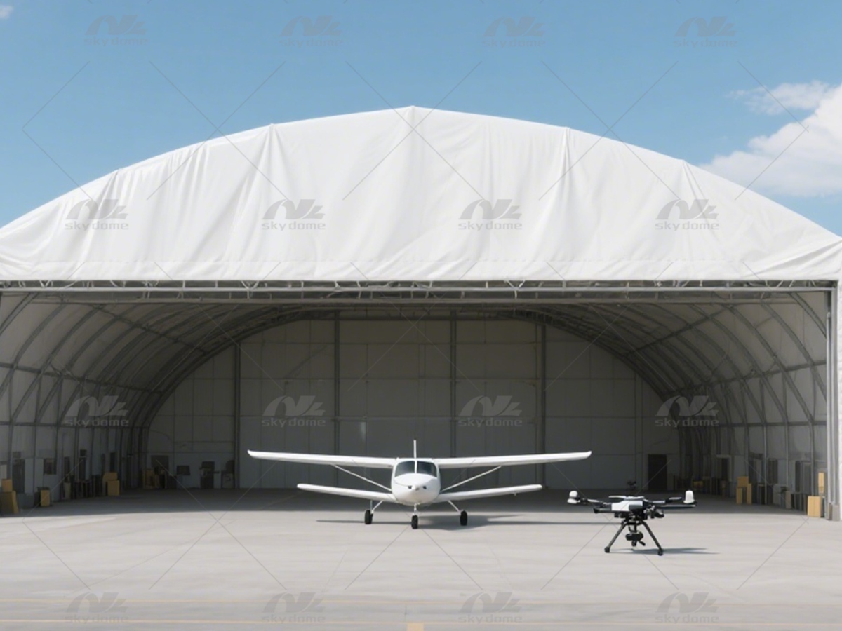 High-Strength Membrane Army Hangar with Long Durability Minimal Maintenance