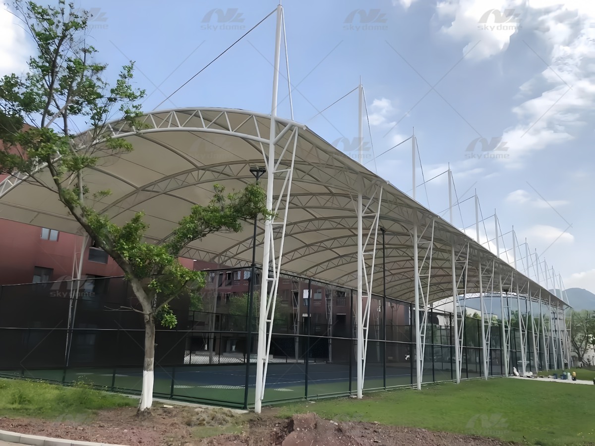 Steel Tensile Membrane Roofs for Sports Venues Sunshade