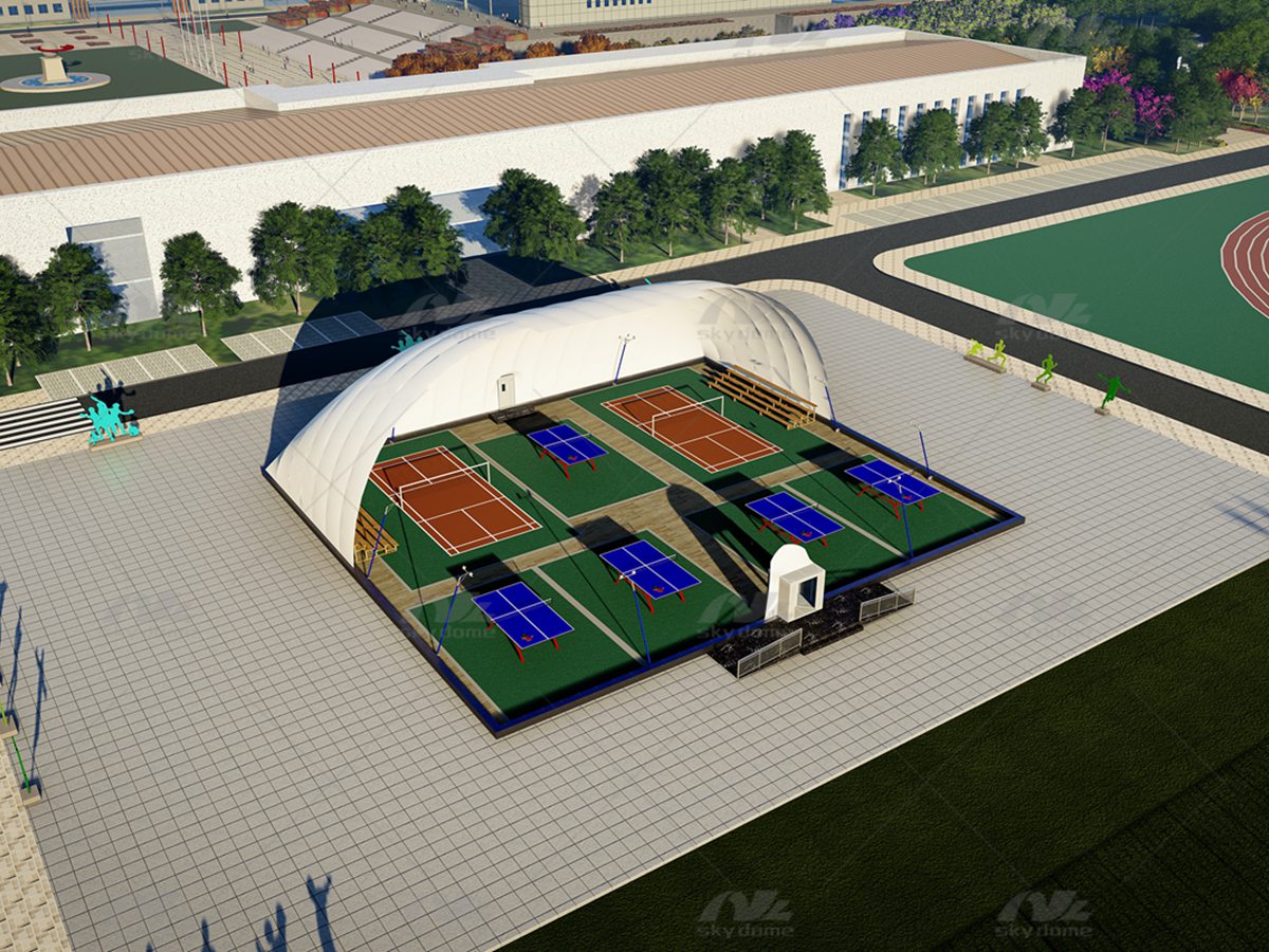 Tailored Inflatable Air Membrane Dome for Various Sports Activity