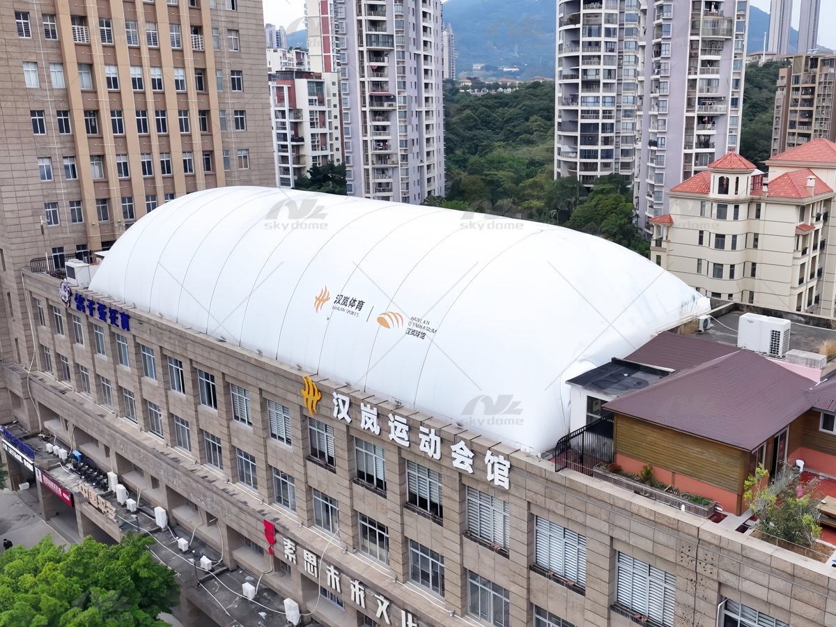 Transforming Unused Spaces Into All-Weather Venues -- Sports Air Dome at Rooftop