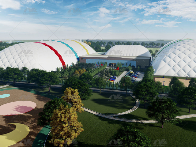 High Strength PVDF Air-Supported Structure for Multi-Sport Complex