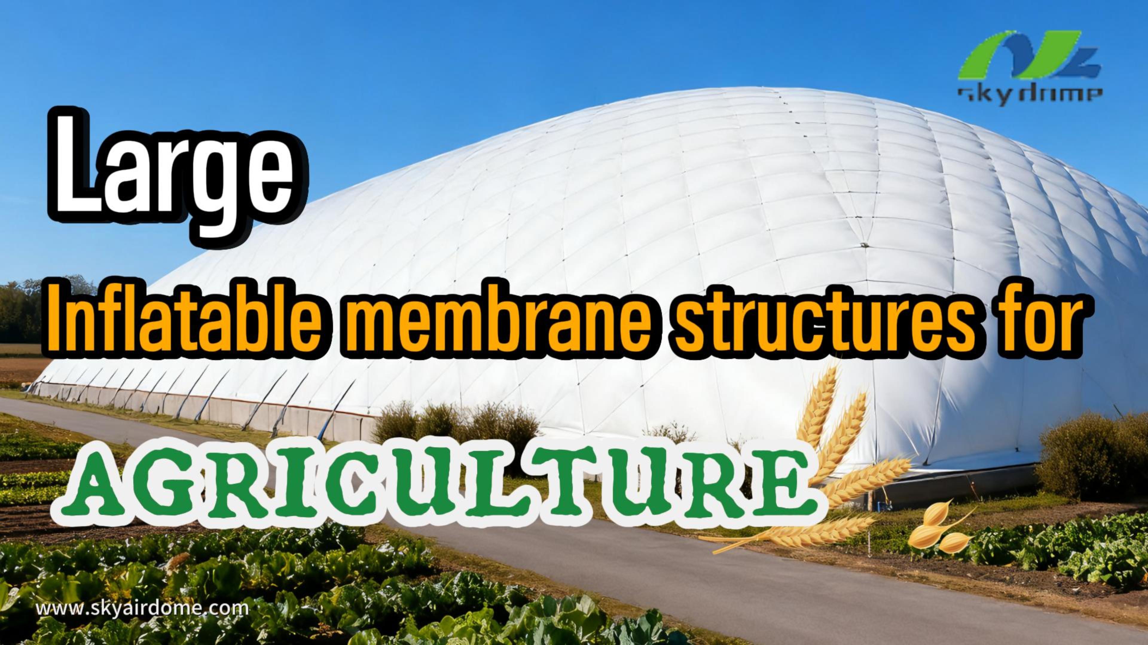 Large inflatable membrane structures for agriculture