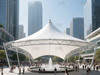 Durable PVDF PTFE Tensile Membrane Canopy with Steel Support 