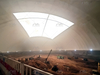Deploying Weather-Resistant Large-Span Air Dome for Isolated and Quiet Construction